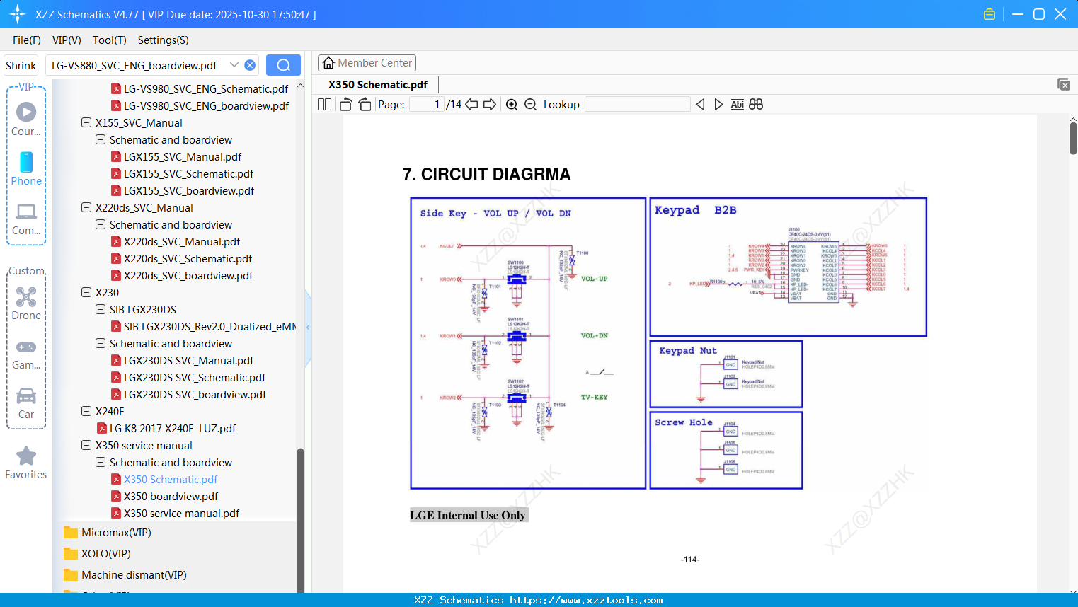 LG X350 Schematic